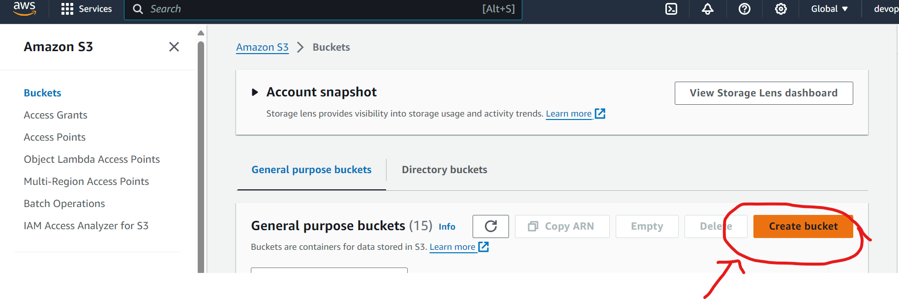 AWS S3 Bucket Create