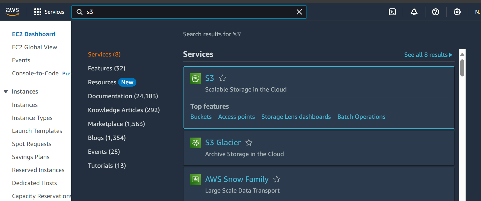 AWS S3 Navigate Bucket