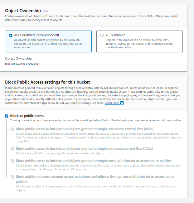 AWS S3 Block ACL 