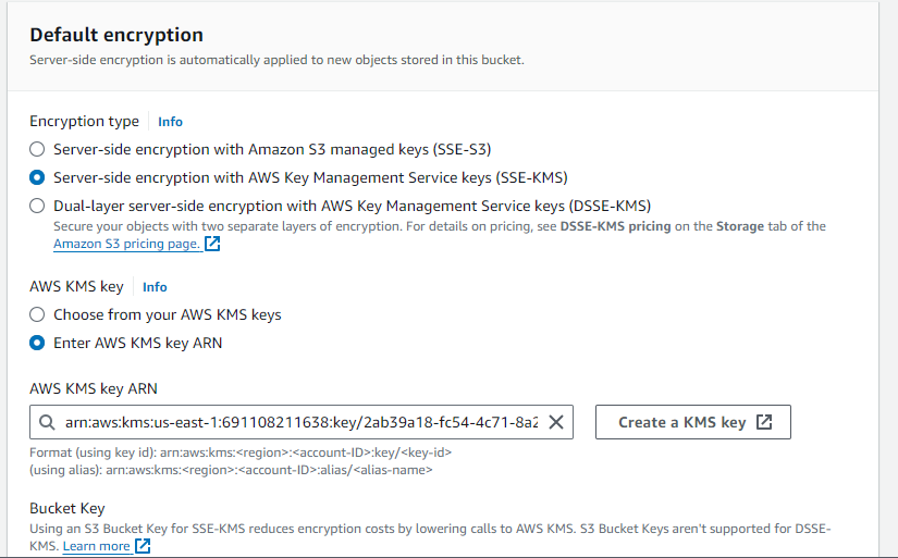 s3 bucket for kms encryption