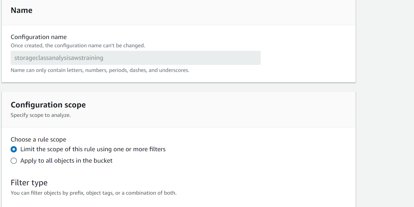 aws s3 storage bucket analytics